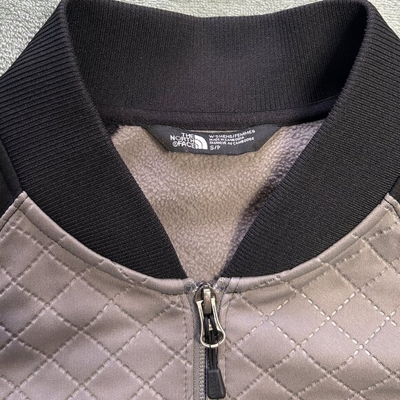 The North Face Jacket Womens Small Quilted Gray Black Full Zip Running Outdoors - Picture 9 of 15